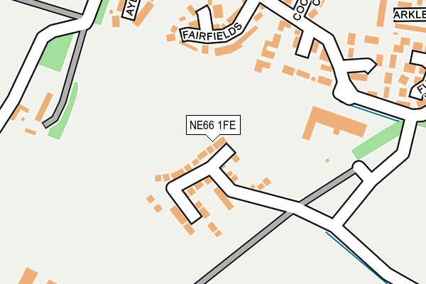 NE66 1FE map - OS OpenMap – Local (Ordnance Survey)