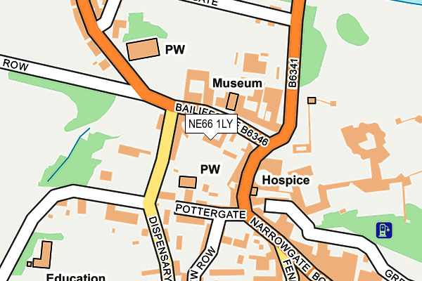 NE66 1LY map - OS OpenMap – Local (Ordnance Survey)