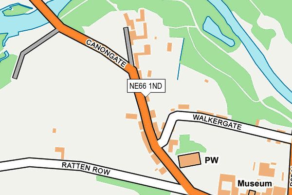 NE66 1ND map - OS OpenMap – Local (Ordnance Survey)