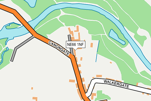 NE66 1NF map - OS OpenMap – Local (Ordnance Survey)