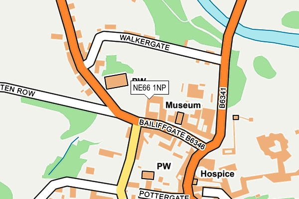 NE66 1NP map - OS OpenMap – Local (Ordnance Survey)