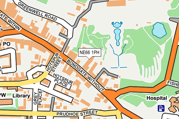 NE66 1PH map - OS OpenMap – Local (Ordnance Survey)