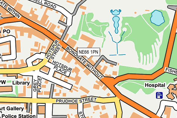 NE66 1PN map - OS OpenMap – Local (Ordnance Survey)