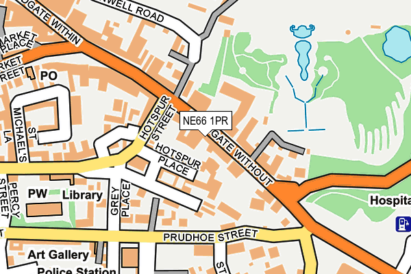 NE66 1PR map - OS OpenMap – Local (Ordnance Survey)