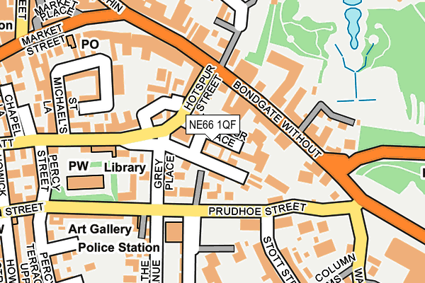 NE66 1QF map - OS OpenMap – Local (Ordnance Survey)
