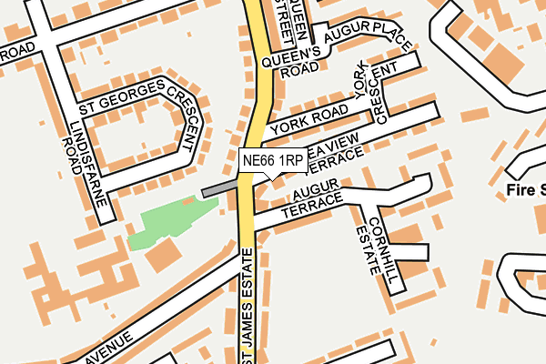 NE66 1RP map - OS OpenMap – Local (Ordnance Survey)