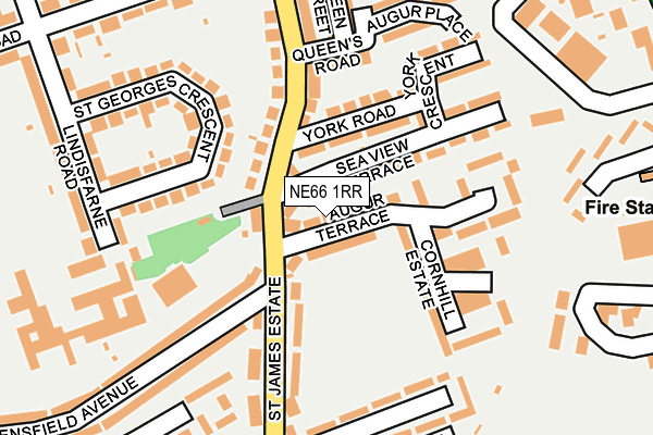 NE66 1RR map - OS OpenMap – Local (Ordnance Survey)