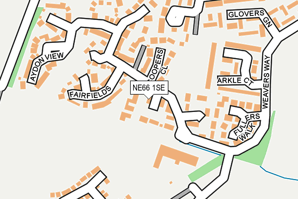 NE66 1SE map - OS OpenMap – Local (Ordnance Survey)