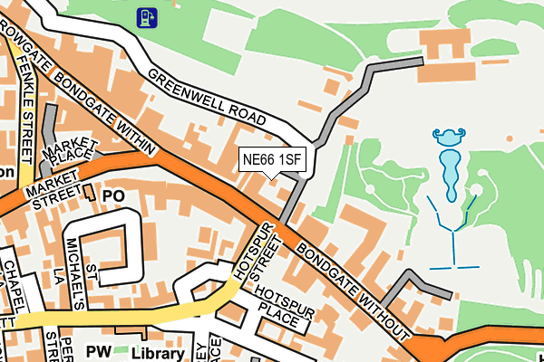 NE66 1SF map - OS OpenMap – Local (Ordnance Survey)
