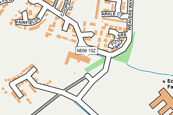 NE66 1SZ map - OS OpenMap – Local (Ordnance Survey)