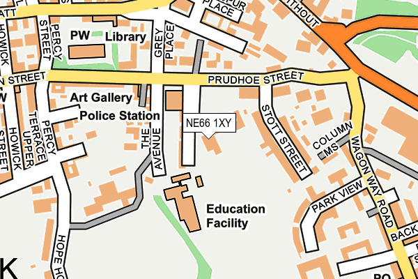 NE66 1XY map - OS OpenMap – Local (Ordnance Survey)