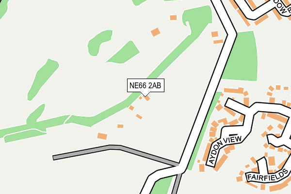 NE66 2AB map - OS OpenMap – Local (Ordnance Survey)