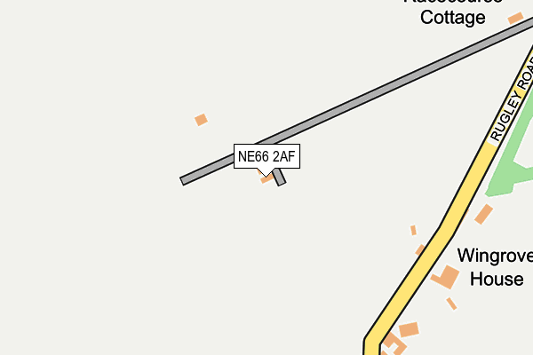 NE66 2AF map - OS OpenMap – Local (Ordnance Survey)