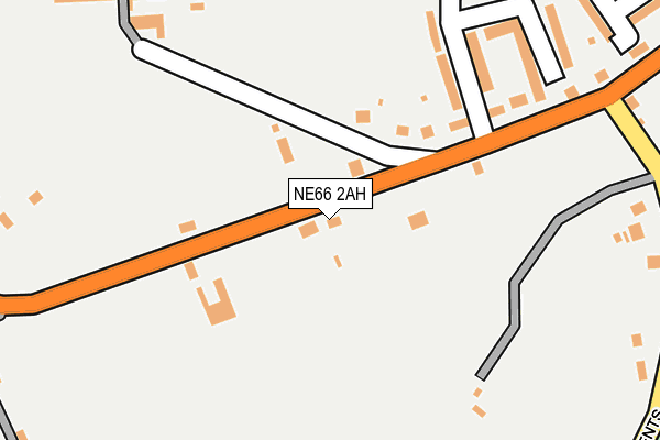 NE66 2AH map - OS OpenMap – Local (Ordnance Survey)