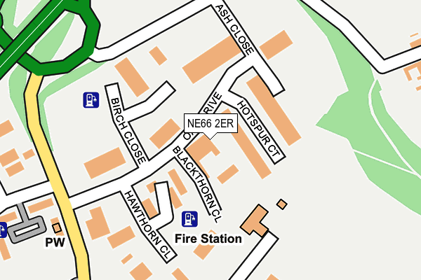 NE66 2ER map - OS OpenMap – Local (Ordnance Survey)