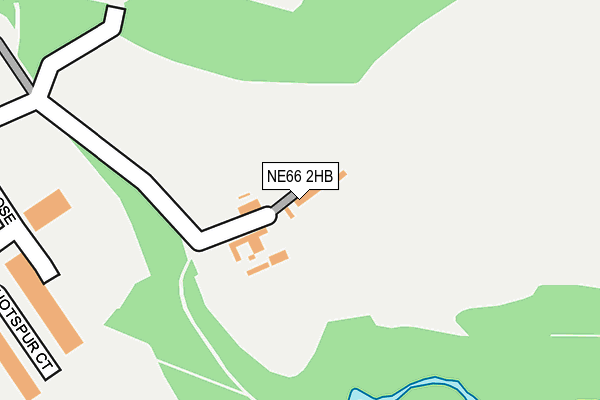 NE66 2HB map - OS OpenMap – Local (Ordnance Survey)