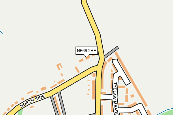 NE66 2HE map - OS OpenMap – Local (Ordnance Survey)