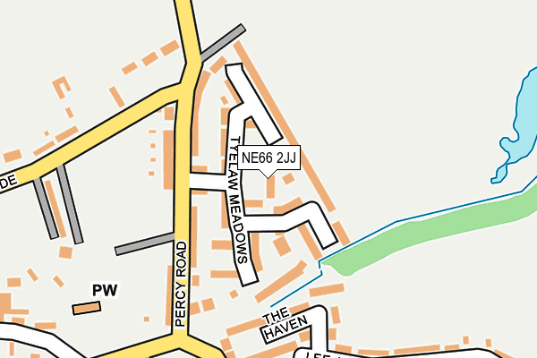 NE66 2JJ map - OS OpenMap – Local (Ordnance Survey)