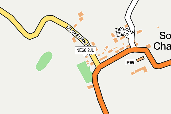 NE66 2JU map - OS OpenMap – Local (Ordnance Survey)