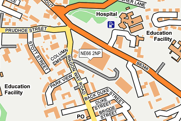 NE66 2NP map - OS OpenMap – Local (Ordnance Survey)