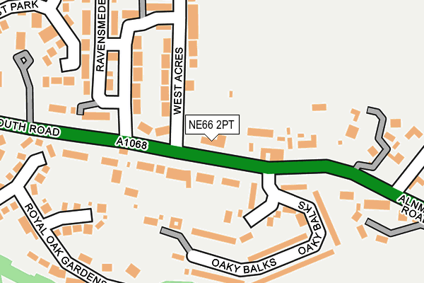 NE66 2PT map - OS OpenMap – Local (Ordnance Survey)