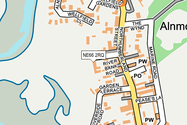 NE66 2RQ map - OS OpenMap – Local (Ordnance Survey)