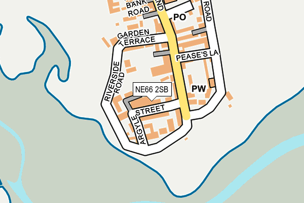NE66 2SB map - OS OpenMap – Local (Ordnance Survey)