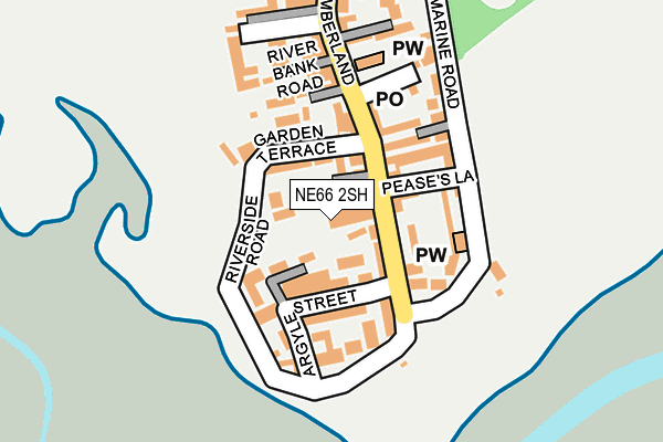 NE66 2SH map - OS OpenMap – Local (Ordnance Survey)