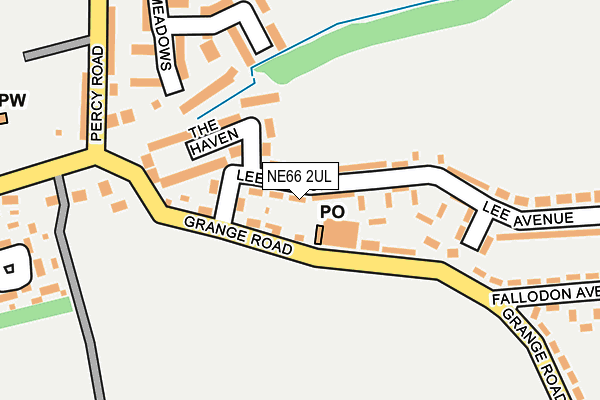 NE66 2UL map - OS OpenMap – Local (Ordnance Survey)
