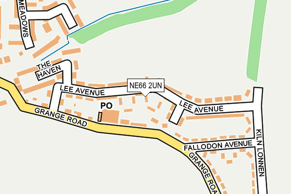 NE66 2UN map - OS OpenMap – Local (Ordnance Survey)