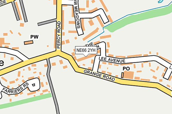 NE66 2YH map - OS OpenMap – Local (Ordnance Survey)