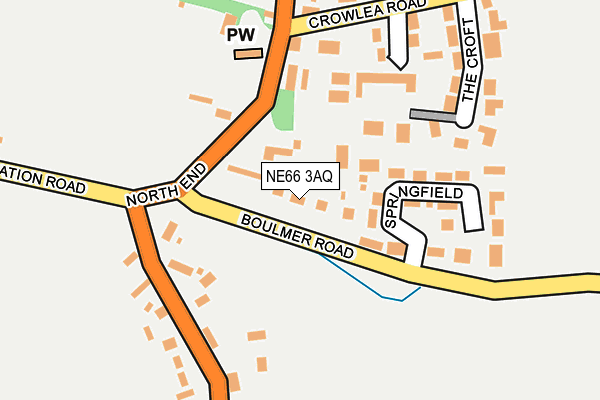NE66 3AQ map - OS OpenMap – Local (Ordnance Survey)