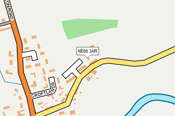 NE66 3AR map - OS OpenMap – Local (Ordnance Survey)