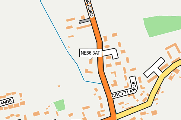 NE66 3AT map - OS OpenMap – Local (Ordnance Survey)