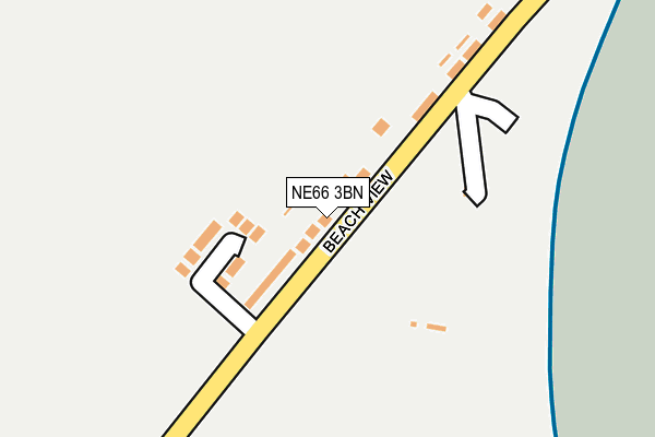 NE66 3BN map - OS OpenMap – Local (Ordnance Survey)