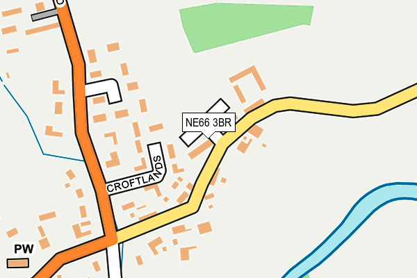 NE66 3BR map - OS OpenMap – Local (Ordnance Survey)