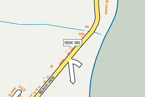 NE66 3BS map - OS OpenMap – Local (Ordnance Survey)