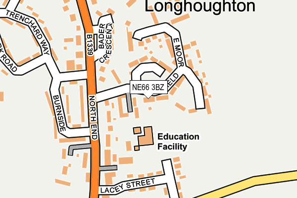 NE66 3BZ map - OS OpenMap – Local (Ordnance Survey)