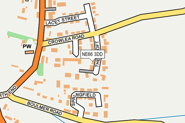 NE66 3DD map - OS OpenMap – Local (Ordnance Survey)