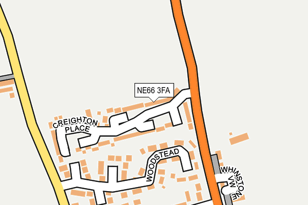 NE66 3FA map - OS OpenMap – Local (Ordnance Survey)