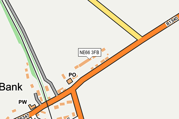 NE66 3FB map - OS OpenMap – Local (Ordnance Survey)