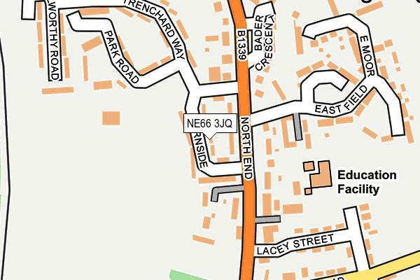 NE66 3JQ map - OS OpenMap – Local (Ordnance Survey)