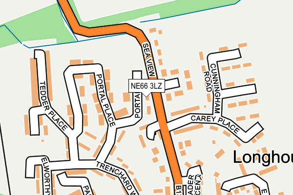 NE66 3LZ map - OS OpenMap – Local (Ordnance Survey)