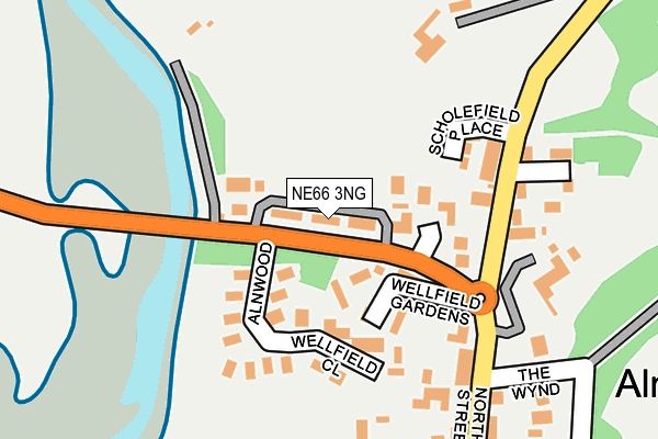 NE66 3NG map - OS OpenMap – Local (Ordnance Survey)