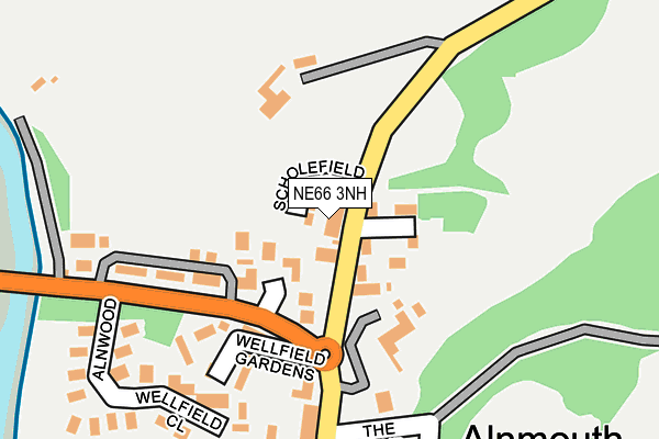 NE66 3NH map - OS OpenMap – Local (Ordnance Survey)