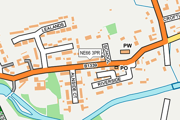 NE66 3PR map - OS OpenMap – Local (Ordnance Survey)
