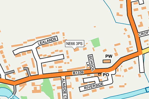 NE66 3PS map - OS OpenMap – Local (Ordnance Survey)