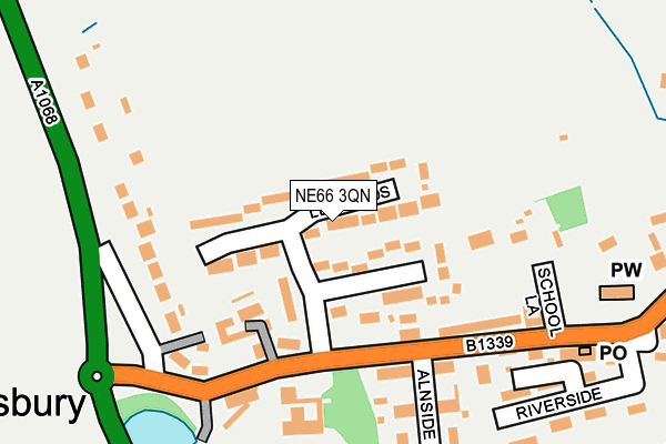 NE66 3QN map - OS OpenMap – Local (Ordnance Survey)