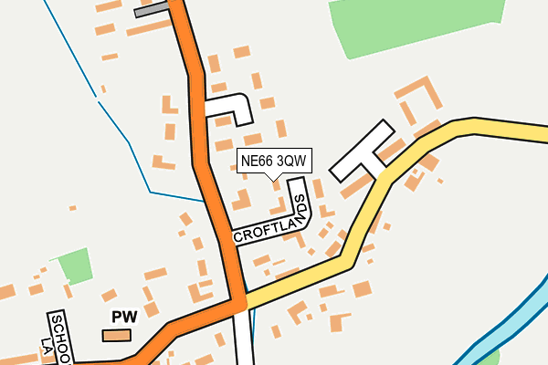 NE66 3QW map - OS OpenMap – Local (Ordnance Survey)