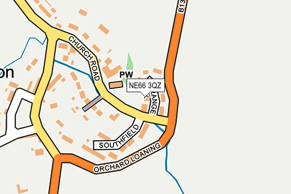 NE66 3QZ map - OS OpenMap – Local (Ordnance Survey)